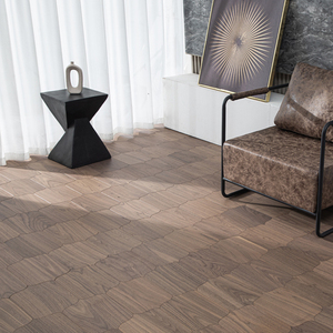 Parquet de Madera de Nogal Negro Multicapa Tradicional ISO9001, Antirrayaduras, Impermeable, Grado AB, 14mm 20mm, con Sistema T&G, para Comedor - Product Image 1