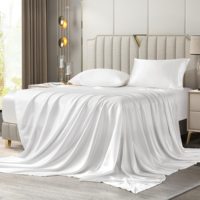 Couleurs personnalisées qualité hôtelière nouveau bambou doux luxe bambou ensembles de draps bambou drap plat drap housse avec taie d'oreiller