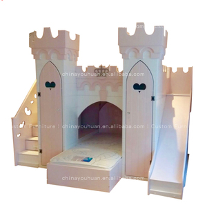 <strong>Children's</strong> Bunk <strong>Bed</strong> <strong>with</strong> Staggered Design Dreamy Cute Castle <strong>Bed</strong>, Bunk <strong>Bed</strong> <strong>with</strong> <strong>Slide</strong> Custom Princess <strong>Bed</strong> for Girls' Room - Product Image 5