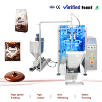 Machine d'emballage multifonctionnelle entièrement automatique CE pour sauce chocolat, sauce cacao, petites pochettes, remplissage et emballage verticaux