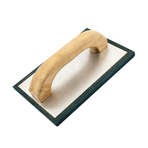 Truelle à plâtre en caoutchouc EVA haute densité avec manche en bois, éponge à béton, flotteur à carrelage, truelle à jointoiement, truelle en aluminium - Product Image 1