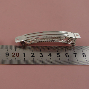 8.0cm 3.15 Pouces Argent Fleur En Relief En Métal Français <span class=keywords><strong>Cheveux</strong></span> Barrettes Clips avec trois verrouillé pour La Main Femmes Bijoux De <span class=keywords><strong>Cheveux</strong></span> - Product Image 3
