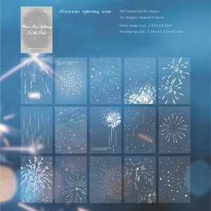 Juego de 30 Pegatinas Decorativas Rectangulares Autoadhesivas con Diseño de Estrellas, Acabado Mate, 30 Unidades Cada Una - Product Image 2