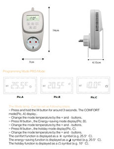 Sistema de Calefacción por Suelo Radiante Telin AC209-<span class=keywords><strong>WIFI</strong></span>, <span class=keywords><strong>Termostato</strong></span> Enchufable Inteligente Digital, Infrarrojo Lejano, para Salas de Sauna, <span class=keywords><strong>Termostato</strong></span> <span class=keywords><strong>Wifi</strong></span> Enchufable - Product Image 5