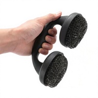 Brosse de nettoyage pour évier de cuisine et barbecue en acier inoxydable robuste FF5969, écologique, avec manche en plastique