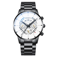 WJ-9611 Montre-bracelet à quartz en acier inoxydable personnalisée pour homme, style simple, cadeau d'affaires unique