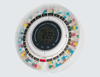 Boîte à pilules électronique intelligente avec carte SIM, système de surveillance à distance des médicaments, en matériau ABS, compartiments amovibles, 21 emplacements, modèle vocal avec clé de verrouillage