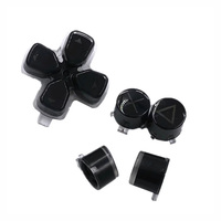 Boutons de remplacement pour manette de jeu, boutons en cristal ABXY, pavé directionnel, bouton directionnel croisé pour manette PS5, boutons transparents