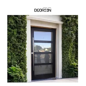 Modern Office Entry Doors Noise-Proof Aluminum Thermal Break Door Hotel Use Main Exterior Doors