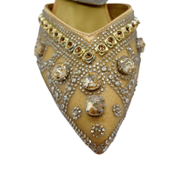 Chaussures de soirée de créateur italien avec pochette assortie pour mariages africains et occasions nuptiales, chaussures pour femmes en dentelle brodée et perles