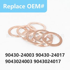 แหวนรองทองแดง 90430-24017 สำหรับปะเก็นจุกระบายน้ำมันเกียร์โตโยต้า เล็กซัส เส้นผ่านศูนย์กลางภายใน 0.94 นิ้ว เส้นผ่านศูนย์กลางภายนอก 1.26 นิ้ว - Product Image 4