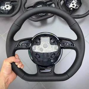 Volante de fibra de carbono de cuero para <span class=keywords><strong>Audi</strong></span> S6 S7 A4 A5 A6 A7 Q3 Q5 A3 S3 S8 R8 Venta caliente accesorios de coche volante de coche - Product Image 4