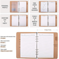Libretas Personalizadas Promocionales con Diseño Nuevo, Espiral, A5, Cubierta de Cuero Ecológica, Hojas Sueltas, Planificador, 80 Hojas, Grabado en Relieve