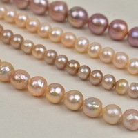 Perles d'avocat naturelles baroques presque rondes, perles en vrac pour collier DIY, produits semi-finis