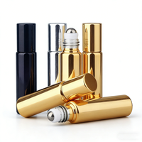 Bouteilles d'huile essentielle aromatique vides rechargeables personnalisées de 10 ml, flacons à bille avec billes en acier inoxydable