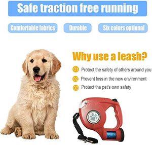 Factory Wholesale New Multifunctional 4.5M Pull <b>Rope</b> Length <b>LED</b> Automatic Dog Pull <b>Rope</b> Strap Poo Bag Pet Pull <b>Rope</b> - Product Image 3