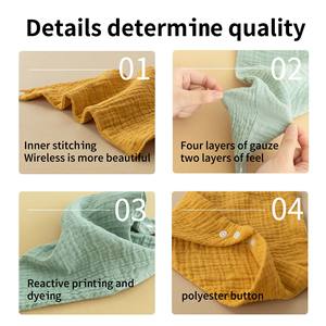 New Arrival Reusable Soft Breathable <strong>Bibs</strong> <strong>Baby</strong> Towel Triangular <strong>Bib</strong> Scarf - Product Image 5