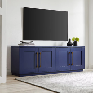 Fábrica al por mayor gabinete de madera azul moderno de lujo muebles de sala de estar largo Simple soporte de TV fácil de <span class=keywords><strong>poner</strong></span> juntos - Product Image 1