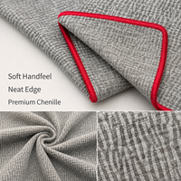 Tissu d'ameublement personnalisé à prix d'usine, tissu chenille en polyester tissé anti-boulochage de couleur unie pour canapé moderne