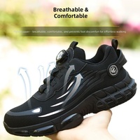 Chaussures de sécurité grises en maille nid d'abeille avec embout composite, anti-choc, anti-perforation, coussin d'air, antidérapantes, légères, type baskets