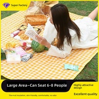 Tapis de pique-nique portable, imperméable, anti-sable, imprimé, pliable, accessoires de camping pour la plage, le camping et les pique-niques
