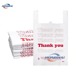 HDPE Cảm ơn bạn t Áo sơ mi túi nhựa cho nhà hàng bán lẻ hàng tạp hóa thực phẩm takeout Doanh Nghiệp Nhỏ