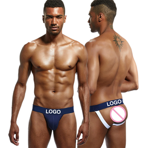 Sous-vêtements pour hommes en <span class=keywords><strong>coton</strong></span> biologique Boxershorts Low Rise <span class=keywords><strong>Tanga</strong></span> Mini Bikini Lingerie sexy Caleçons personnalisés - Product Image 5