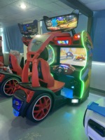 Machine d'arcade de course de simulation à écran plastique de 42 pouces, fonctionnement à pièces, langue anglaise, jeux de conduite de voiture Cruisn Blast
