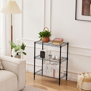 13.78 "D x 23.62" W x 30 "H 3 Tier thép có thể điều chỉnh kim loại đứng Kệ dây giá kệ cho nhà bếp phòng tắm đựng thức ăn văn phòng - Product Image 5
