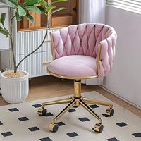 Tabouret de bar réglable à roulettes avec dossier en velours tissé, pivotant à 360°, base chromée dorée, chaise de comptoir pour cuisine, pub, studio
