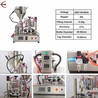 Machine de remplissage et de bouchage semi-automatique de bureau HZPK pour liquides et pâtes, idéale pour les cosmétiques, le mascara, le vernis à ongles, les flacons et tubes en métal ou en plastique