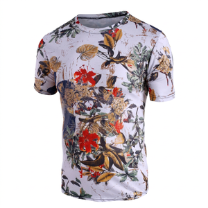 Custom Sublimated Eco-Friendly Breathable Quick Dry Durable Comfortable Casual <b>Short</b> <b>Sleeve</b> T-Shirt Men Polyester Cotton Canvas - Product Image 1