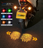 Luz LED Universal para Matrícula de Motocicleta, Ojo de Diablo, Impermeable, Luz Trasera de Advertencia, Luz de Freno, Accesorio Decorativo para Moto