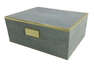 DAPHOCO Organisateur de bijoux de voyage personnalisé avec logo, en velours et similicuir shagreen, boîte à bagues, fermeture éclair, pour colliers et cosmétiques 0004L Binh Duong - Product Image 3