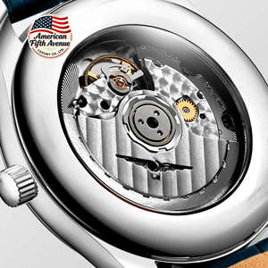 Reloj de Lujo para Hombre, Movimiento Mecánico con Diamantes, Caja de Acero Inoxidable, Esfera de 42 mm, Correa de Cuero Genuino, Resistente al Agua 30 m - Product Image 3