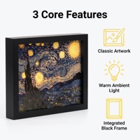 Lampe LED à luminosité réglable intégrée offrant une lumière douce sans scintillement, idéale comme lampe de chevet pratique.