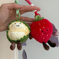 Jouets en peluche créatifs en forme de fruits (pomme, banane, fraise), mignons animaux en peluche doux pour machine à griffes