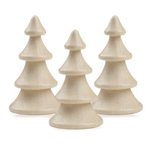 Figura de madera natural para árbol de Navidad, bricolaje, para niños, decoración del hogar, juguete ecológico de mesa D007 - Product Image 3