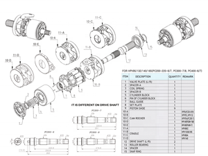 Pompe hydraulique ELIC PC210-7K 708-2L-06590 708-2L-06890 Pièces de rechange 708-2L-43311 708-2L-43340 708-2L-43510 pour remplacement - Product Image 6