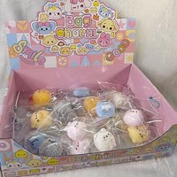 Porte-clés en silicone souple en forme d'animal de dessin animé, jouet anti-stress à remontée lente, mini pendentif anti-stress pour la vente en gros