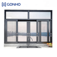 Fenêtre coulissante en alliage d'aluminium, design moderne, taille standard 48x60, fenêtre coulissante à 2 rails pour maison et bureau