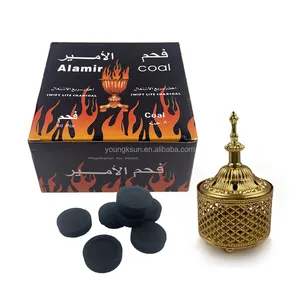YKS Smokeless Alamir OEM Brand 33MM Round Shisha Charcoal Hookah Coal for Incense Burning