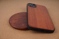 Coque arrière en bois étui de téléphone portable en gros personnalisé antichoc TPU bois véritable naturel pour Iphone 15 artisanat en bois 50 pièces