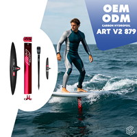 Hydrofoil Tow Foil ART V2 879 de Carbono, Bajo Arrastre, Deslizamiento Rápido, Control Responsivo, Rendimiento Dinámico para Ondas Oceánicas, AXIS