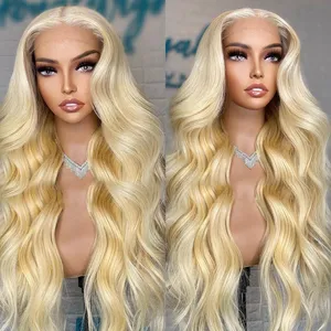 613 13X6 Hd Lace Blonde Highlights Frontal Wig For Women Bob Honey Blonde 613 Hd Full Lace Front Wigs Human Hair