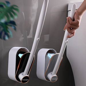 Ascor Disposable <b>Toilet</b> <b>Brush</b> Wall Mounted <b>Replacement</b> <b>Head</b> Modern Design Easy Clean Bathroom Cleaning Tool - Product Image 6