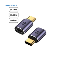 Super vitesse 40Gbps USB4 Type C femelle à femelle 100W puissance données 8K adaptateur vidéo extension pour téléphone portable