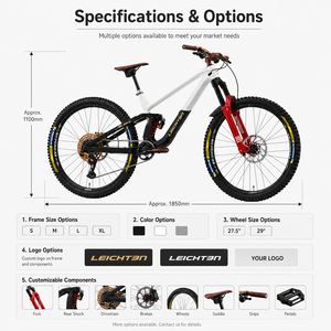 Bicicleta de Montaña Profesional de Fibra de Carbono para Descenso con Suspensión Completa, Horquilla Rockshox, Neumáticos DH, Frenos Hidráulicos TRP, Todoterreno - Product Image 4