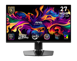 จอภาพ MSI MAG 271QP QD-OLED X28 สีดำ ขนาด 27 นิ้ว ความละเอียด 2560*1440 2K 280Hz สำหรับเล่นเกม - Product Image 1