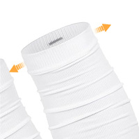 Chaussettes de compression élastiques personnalisées OEM pour le sport et l'extérieur, sans pied, avec plaque dorsale, manchons de jambe de football personnalisés à effet froncé pour le mollet